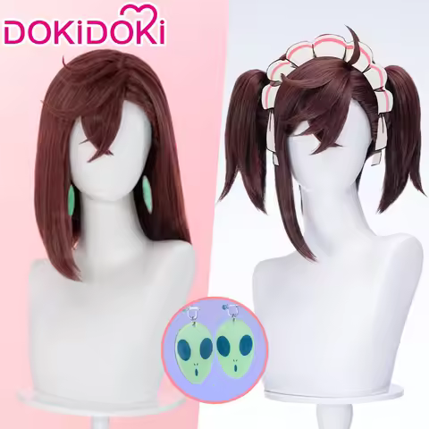 IN STOCK Momo Ayase Wig Anime Dandadan Cosplay DokiDoki Women 38cm Brown Short Hair Ayase Momo Maid