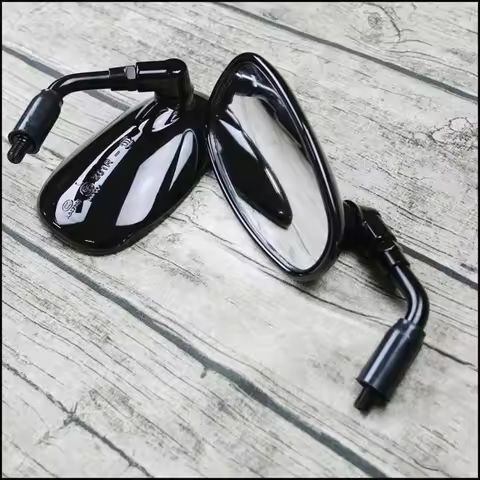 Universal Vintage Oval Motorcycle Back Rearview Mirror for Prince GV300S KR250 QJ300 GV250 E stamp 1