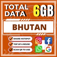 Bhutan travel esim 6GB 不丹 esim Bhutan esim 不丹上网卡旅游esim流量卡Bhutan eSIM Data yoyotravel