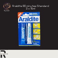 😍Local Seller😍 Araldite 90 Min Standard 15ml [1card 2x15ml tube], Blue/White