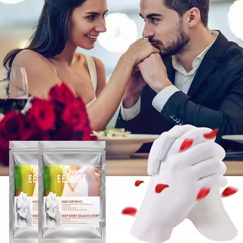 3D Hands Mold Casting 50g Kit Clone Powder Model Powder Couple Hand Model Day Baby Print DIY Valenti
