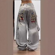 baggy jeans men y2k y2k jeans Cross-Border E-Commerce Y2K Gothic Style Jeans Men American High Stree