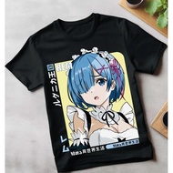 Rem Re Zero T-Shirt,Cute Re Zero Ram, Japanese,Manga Graphic Tee