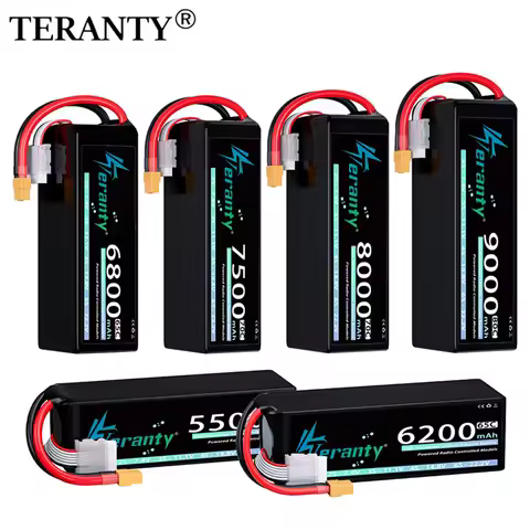 TERANTY 6S 22.2V 3000/4200/5500/6800/8000/9000mAh 70C Lipo Battery With XT60 XT90 XT90S Plug for FPV