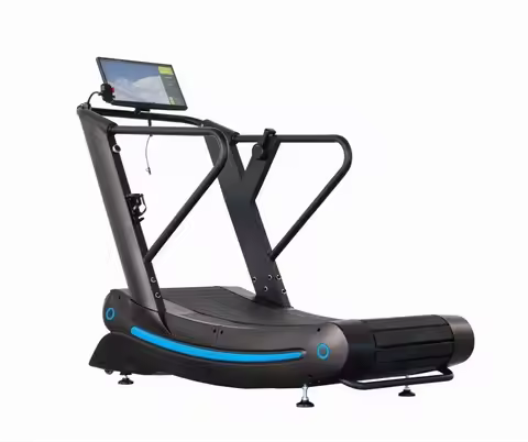 FITNESS non-power treadmill Commercial Non-Motorized Curve Manual Treadmill with Touch Screen for Gy