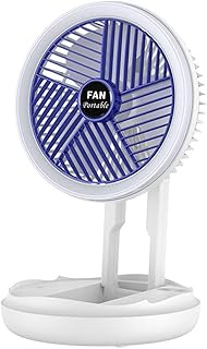 COOKX Mini fan led night light usb charging fill light foldable portable table lamp four-speed variable speed fan) (Color : Onecolor, Size : 18 * 18 * 9.5cm(folded))