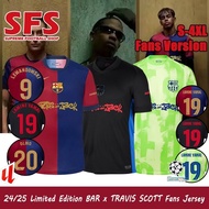 SFS Top Quality 24-25 Barcelona X TRAVIS SCOTT Soccer Football Jersey Men T-Shirt Sports Jerseys Fan