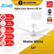 Alpha Cosa Xpress LED 54/40 3 Color LED Remote Ceiling Fan