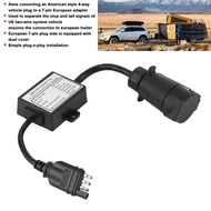 Trailer Connector Light Converter USA 4 Pin to EUR 7 Pin Adapter Stop/Brake  Separating Trailer Plug