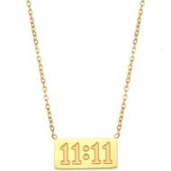 Angel Number 1111 Necklace For Women Stainless Steel Bar Pendant Lucky Numerology Jewelry