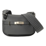 HERMES Swift皮革Mini Jypsiere銀扣肩背袋Gris Misty