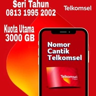 Promo Spesial Nomor Cantik Telkomsel Seri Tahun 12 Digit Kuota 3000 GB Support 4G/5G Wilayah Indones