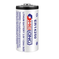 [SG] [1 Piece] OMEILONG ER14250 3.6V Type 1/2 AA Lithium Thionyl Chloride (Li-SOCl2) Cylindrical Bat