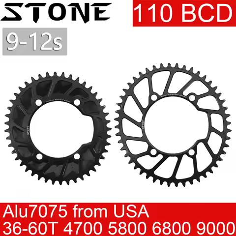 Stone Chainring 110 BCD for Shimano 4700 5800 6800 9000 Oval 34 36 38 40 42 44 46 48 58T 60T Narrow