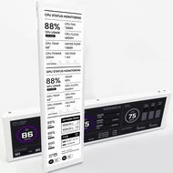 WOWNOVA 8.8" Computer Temp Monitor (Dynamic Theme Supported), 1 Click 1 Cable to Get Started Quickly