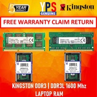 Kingston RAM 2GB | 4GB | 8GB DDR3 | DDR3L SO-DIMM 1600Mhz Laptop RAM [24H SHIP OUT]