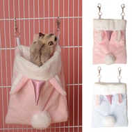 Private Resting Place for Pets Hamster Nest Cozy Plush Rat Hammock Double Sided Guinea Pig Bed with Cute Ear Decor Small Animal Hanging Hammock for Ferrets Rats and Hamsters Comfy Rat Bunk Bed