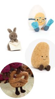 Jellycat Pretzel Bag charm 蝴蝶餅鎖匙扣🥨 Messenger Bunny🐰 Scuba Egg 潛水蛋🤿 Potato 小薯🥔 公仔