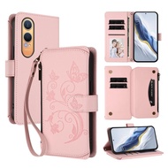 For OnePlus Nord CE4 Lite 5G N300 N200 N30 SE N20 Nord CE3 Lite 5G N30 Nord CE 2 Lite Zipper Butterf