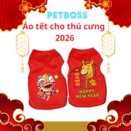CNY SHIRT FOR CATS, SHIRT CNY FOR DOGS IN COOL COTTON FABRIC, CAT SHIRT CNY, DOG SHIRT CNY