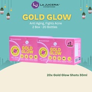 LA JUICERIA Gold Glow Lemon Honey Turmeric (2 Pack/20 Bottles)