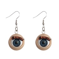 Halloween Earrings for Women Awful Blinking Doll Eyeball Earrings Weird Lightweight Dangle Earrings 