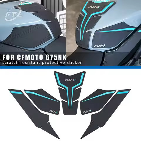 Motorcycle Anti Slip Fuel Oil Tank Pad Side Knee Grip Decal Protector Sticker Pads FOR CFMOTO 675NK