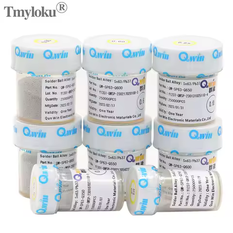 250,000pcs/bottle Tin Balls BGA Leaded Solder Balls 0.2mm 0.3mm 0.35mm 0.45mm 0.6mm 0.65mm 0.76mm Ch