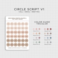 CALL - EMAIL - MEETING | Circle Script V1 | Planner Stickers For your planners and journals