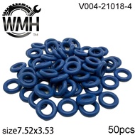 50Pcs Universal Fuel Injector Repair Kit Rubber O-Ring 21018-4 Size 7.52x3.53MM For Bosch 1280210796