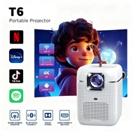 T6 Portable Projector Ultra HD 1080P LCD Smart Mini Projecter Support 4K Bluetooth 5G WiFi