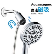 American Magnetic Aqmagnex Filter Shower Head Set 5 Inch 10 Function Shower Pressurized Shower Head