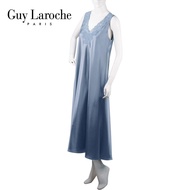 ชุดนอน แบรนด์ Guy Laroche กระโปรงยาว Maxi ผ้าซาติน แต่งลูกไม้เซาะลายสวยงามด้วยฝีมือปราณีต  GN3A28