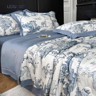 HOME LEJU Premium Cotton Quilted Summer Blanket Cool Summer Blanket Cotton Ceiling Blanket Soft Flor