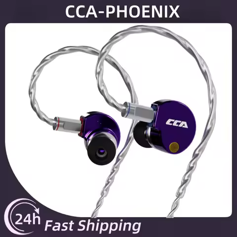 CCA Phoenix HiFi Earphones Dynamic Drive LCP Diaphragm Earphones Noise Cancelling 2PIN Cable IEM Mon