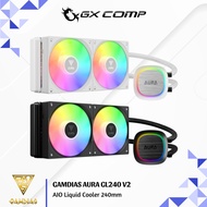 GAMDIAS AURA GL240 V2 Black & White AIO Liquid Cooler 240mm