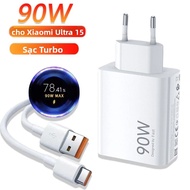 90W USB Sạc Nhanh Cho Xiaomi Redmi Note Turbo Sạc Nhanh Loại C Cáp Sạc Tương Thích Với Các Mẫu 15 14