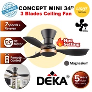 🔥NEW🔥DEKA CONCEPT MINI Fan 34" 42" 22" Baby Fan 14 Speed Remote Control Ceiling Fan with Light DC Motor Kipas Siling 风扇