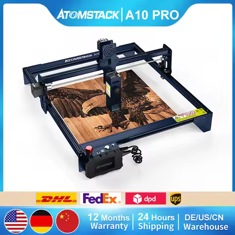 ATOMSTACK A10 Pro CNC Laser Engraving Machine 10W Optiacl Power Cutter Offline Engraving Metal Wood 