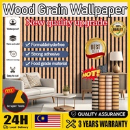 Malaysia Spot 45cmx5/10 Meter Wood Wallpaper Waterproof Wallpaper Dinding Wallpaper Furniture Sticke