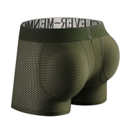 Mens Thickened Underwear Mesh Camouflage Underwear Butt Lift Push-up Boxer Shorts