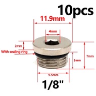 10PCS G1/8 G1/4 G3/8 G1/2 Pneumatic Hex Plug Air Fitting Sealing Thread Connector
