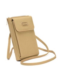 Nuevo bolso cruzado de hombro mini de moda para mujeres coreanas, vertical de PU con cremallera para billetera y teléfonos celulares