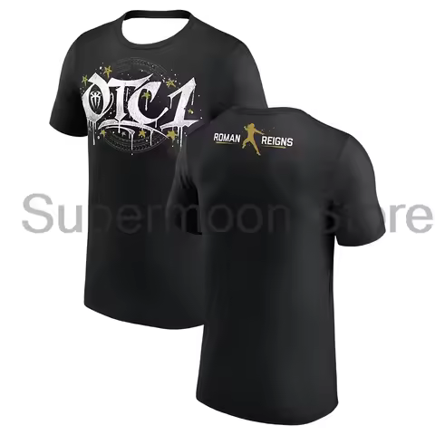 Roman Reigns Gold OTC1 T-shirt O-Neck Short Sleeve Streetwear Women Men Outdoor Sportwear Tops