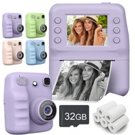 Instant Print Camera For Adults - 1080P HD Dual-Lens Selfie Camera With Built-In Photo Printer, 2.4"