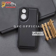 Oppo A78 4G Oppo A78 5G Case Leather Pro Camera Black Case Oppo A78 4G Oppo A78 5G