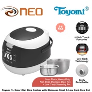 Toyomi 1L SmartDiet Rice Cooker with Stainless Steel &amp; Low Carb Rice Pot RC 5301LC