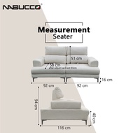 Nabucco 6060A Greez 2+3 Push Back Sofa[Multiple Materials Can Choose][Warranty 5 Years][Delivery Wes