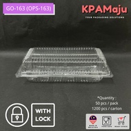 [1200pcs/carton] GO-163 (OPS-163) - Bakery Disposable Plastic Clear, Bekas Kuih Plastik, Plastic Tra