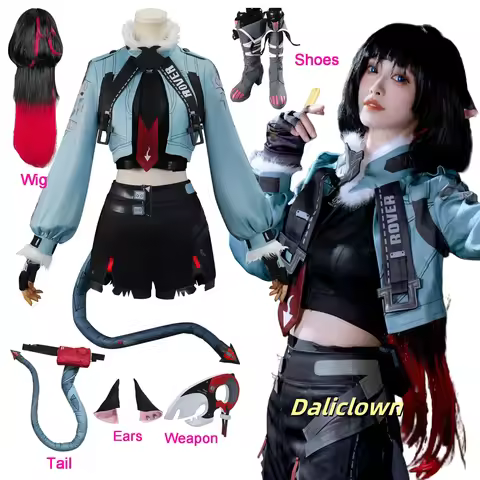 Jane Doe Cosplay Costume Game ZZZ Collab Series Zenless Zone Zero Cosplay Props Ear Tail Wig Shoes J